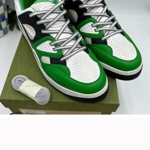 Men’s Gucci, Demetra leather basket, sneaker size 13 made in Italy